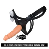 CINTA C/ PRÓTESE E VIBRO DE 14 x 4CM - CREME - CÓDIGO: L238