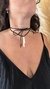 Collar multiusos gamuza negra - Joyas Lua .com