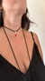 Collar multiusos gamuza negra - Joyas Lua .com