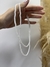 Collar Perlas de acero quirúrgico blanco - Joyas Lua .com