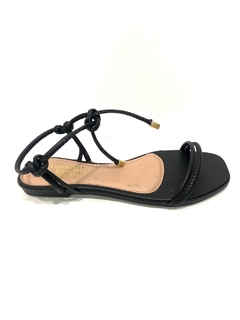 Rasteira tiras PRETA - comprar online