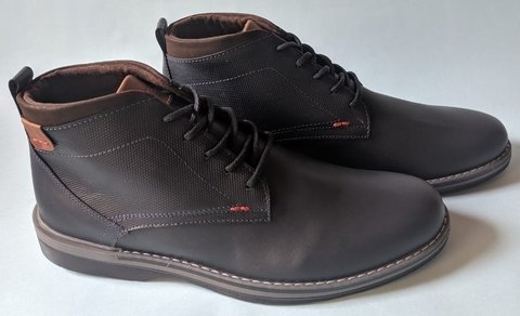 Bota en Cuero Azul Oscuro