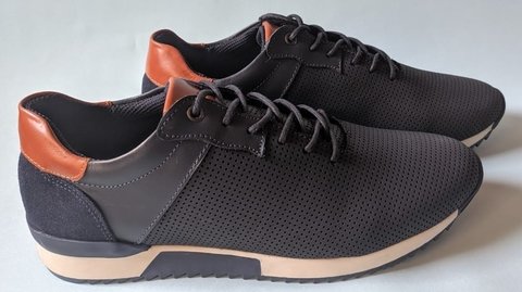 TENIS EN CUERO AZUL NEX