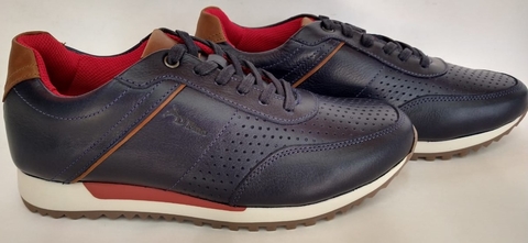 TENIS EN CUERO AZUL NIZA