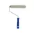 Rolo de espuma cinza de 15cm com cabo azul, ideal para pintura.