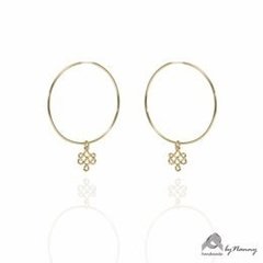 Brincos argola com berloques