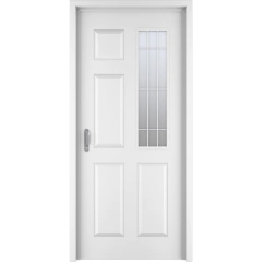 PUERTA DOBLE CHAPA INYECTADA C/ REJA LATERAL