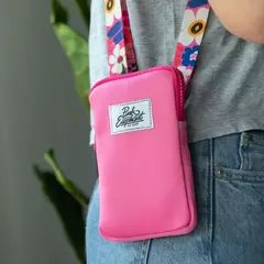 Bolsito portacelular liso fucsia - comprar online