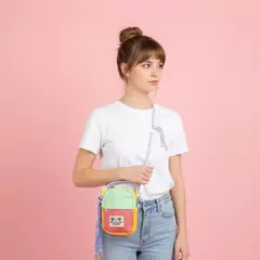 Carterita color block amarilla