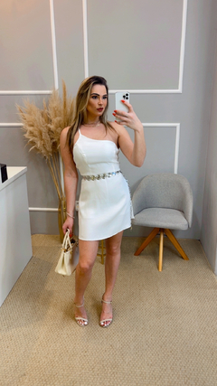 Vestido cetim branco P