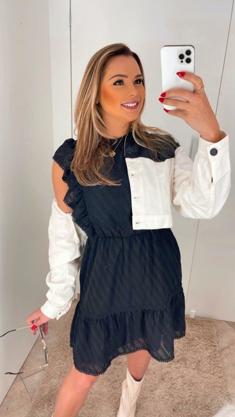 Vestido Morena Rosa Romântico Preto M