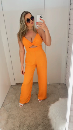 Macacão Gatabakana Pantalona Laranja P - Closet de Luxo