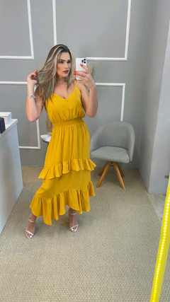 Vestido Lauren Midi Amarelo P - comprar online