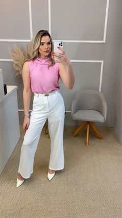 Blusa liocel gola boba rosa P