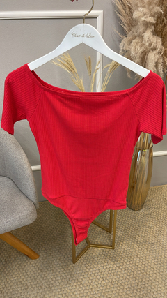Body Infinitto canelado vermelho M