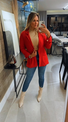 Blazer Gatabakana Moderno Vermelho P - Closet de Luxo
