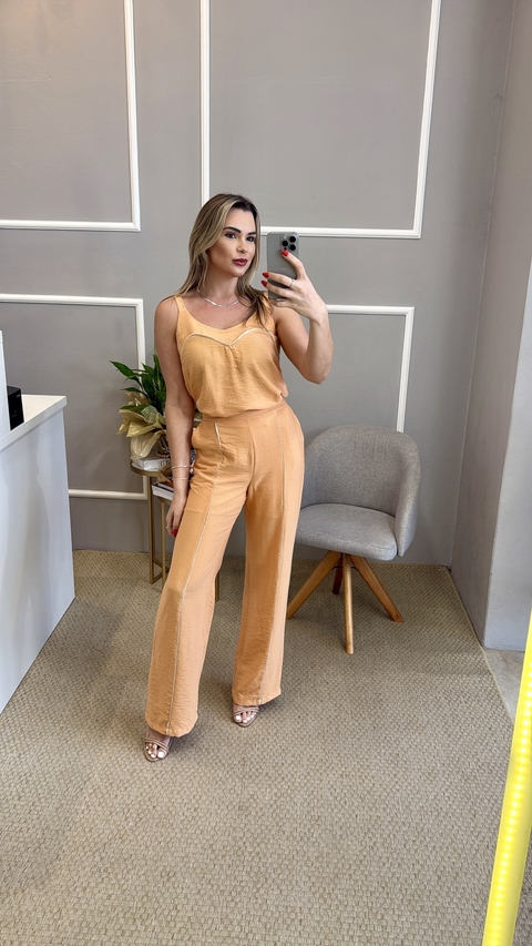 Conjunto viscose laranja P