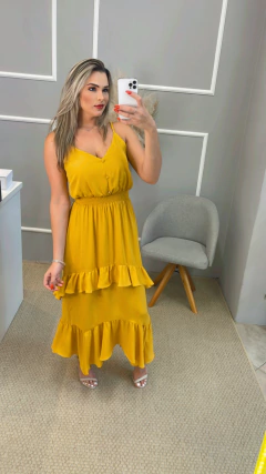 Vestido Lauren Midi Amarelo P