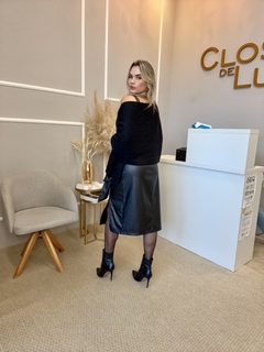 Vestido em poliuretano preto 38 - loja online