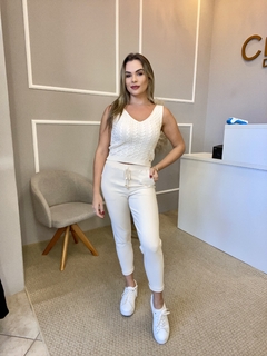 Calça Anselmi creme PP - Closet de Luxo
