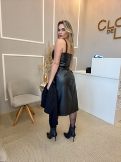 Vestido em poliuretano preto 38 - comprar online