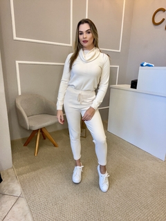 Blusa Anselmi gola boba creme P - Closet de Luxo
