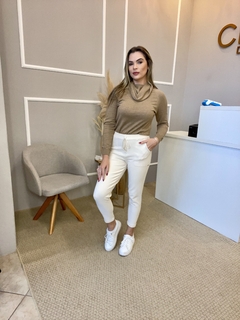 Blusa Anselmi gola boba marrom - loja online