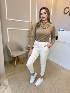 Blusa Anselmi gola boba marrom na internet
