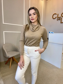 Blusa Anselmi gola boba marrom