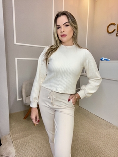 Blusão Gatabakana textura off white