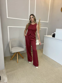 Imagem do Conjunto colete e calça marsala M