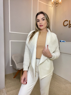 Casaco Anselmi off white pontas P na internet