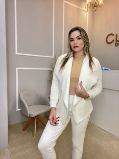 Casaco Anselmi off white pontas P na internet