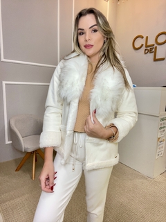 Imagem do Casaco Anselmi off white c/ pele P