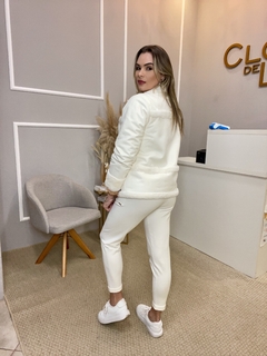 Casaco Anselmi off white c/ pele P na internet