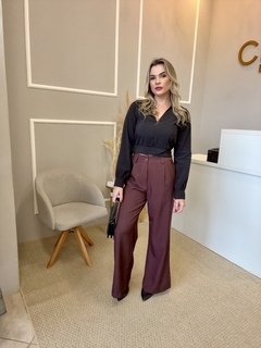 Calça alfaiataria marsala - Closet de Luxo