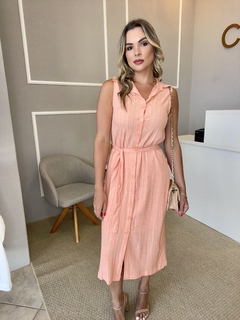 Chemise c/ cinto salmon M na internet