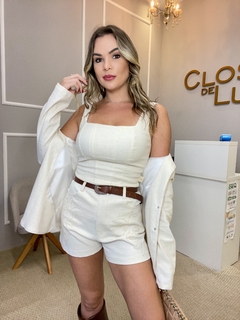 Short Gatabakana linho bordado P