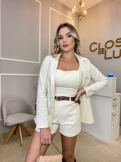 Short Gatabakana linho bordado P - loja online