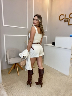 Blusa Gatabakaba corset linho P na internet