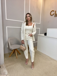 Blusa Gatabakaba corset linho P - Closet de Luxo