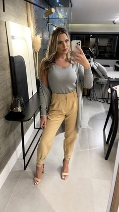Conjunto twinset cinza U - Closet de Luxo