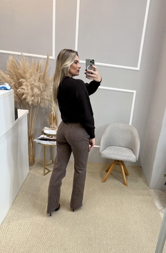 Blusa tricot marrom café U - comprar online
