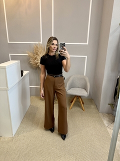 Body canelado básico preto P - Closet de Luxo