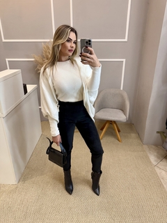 Casaco felpudo amplo off white U - comprar online