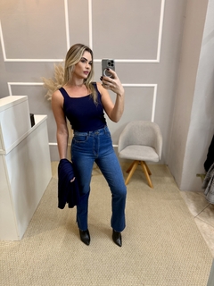 Regata em modal azul marinho U - Closet de Luxo
