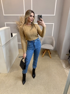 Blusa mousse caramelo P - loja online