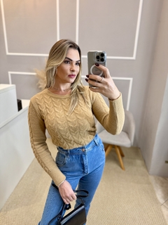 Blusa mousse caramelo P - Closet de Luxo