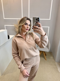 Blusa fleece bege M