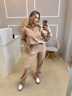 Blusa fleece bege M - comprar online
